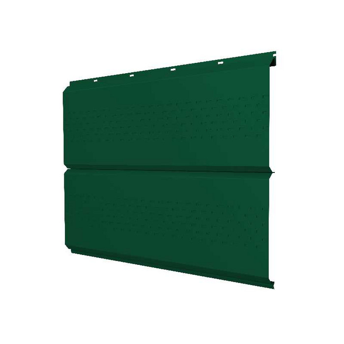 Софит ЭкоБрус new c перфорацией 0,5 Satin RAL6005 зеленый мох - фото №1